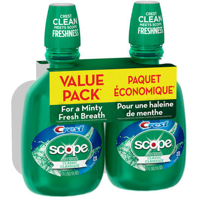 Scope Classic Original Mint Mouthwash, 1.5 L TWIN