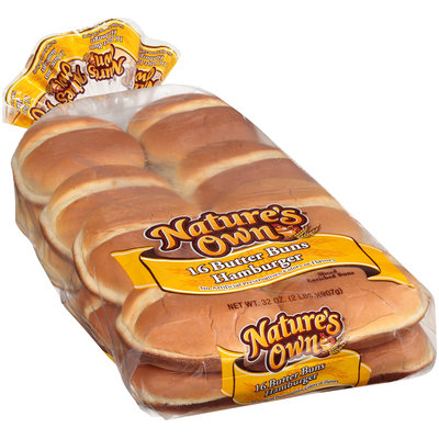 Nature's Own® Butter Hamburger Buns 32 oz. Bag