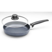 Woll Cookware Diamond Plus Non-Stick Induction Frying Pan with Lid, 2 H x 11 W x 20 D