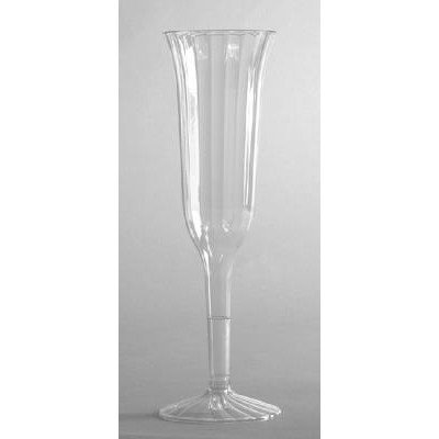WNA Comet Plastic Cups 5 Oz Cold Champagne Flute, Clear, Pack of 120
