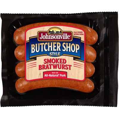 Johnsonville Butcher Shop Style Smoked Bratwurst 14oz pkg (101875)