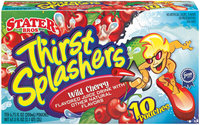 Stater Bros. Thirst Splashers Wild Cherry 6.75 Fl Oz Pouches Juice Drink 10 Ct Box