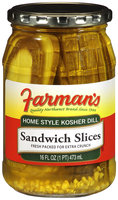 Farman's®Home Style Kosher Dill Sandwich Slices 16 fl oz Jar