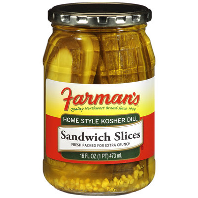 Farman's®Home Style Kosher Dill Sandwich Slices 16 fl oz Jar