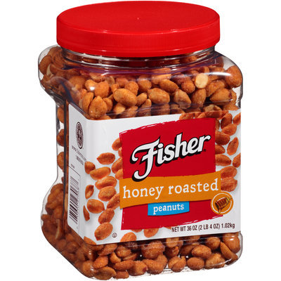 Fisher® Honey Roasted Peanuts 36 oz. Plastic Container