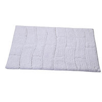 Textile Decor Castle 100% Cotton New Tile Spray Latex Back Bath Rug, 40 H X 24 W, White