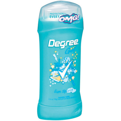 Degree Anti-Perspirant & Deodorant Fun Spirit Invisible Solid Degree Girl 2.6 Oz Plastic Bottle