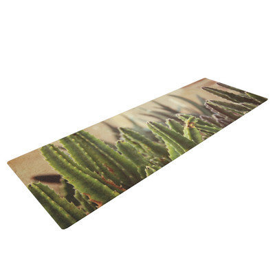 Kess Inhouse Green Grass Cactus by Jillian Audrey Yoga Mat