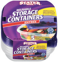 Stater Bros.® Reusable Storage Containers Entree 5 ct.