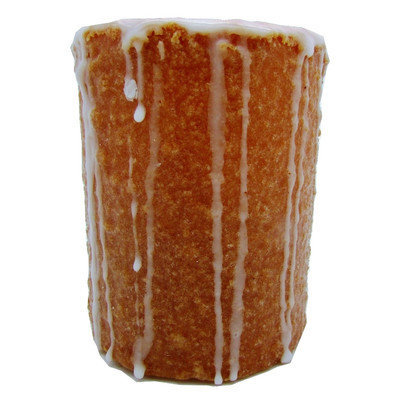 Starhollowcandleco Cinnamon Bun Drizzle Pillar Candle Size: 4