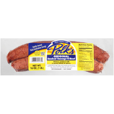 Polk's® Original Smoked Sausage Made with Beef 16 oz. Pack