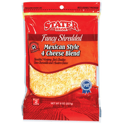 Stater Bros. Mexican Style Fancy Shredded Cheese 8 Oz Peg