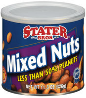 Stater Bros. Less Than 50% Peanuts Mixed Nuts 11.5 Oz Canister