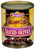 Springfield Ripe Sliced Olives 3.8 Oz Can