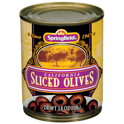 Springfield Ripe Sliced Olives 3.8 Oz Can