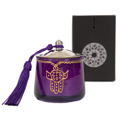 Casablanca Market Moroccan Khamsa Jar Candle Color: Purple