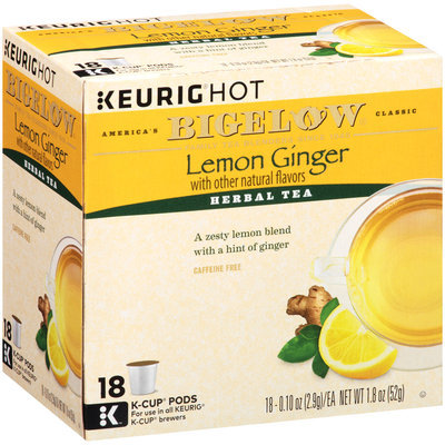 Bigelow® Lemon Ginger Herbal Tea 18-0.10 oz. K-Cup Pods