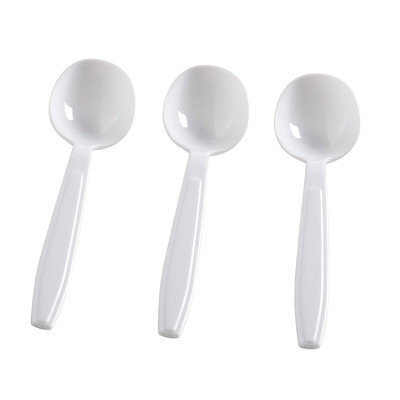 Fineline Settings, Inc Flairware Heavy Duty Box Bulk Disposable Plastic Soup Spoon (1000/Case), White