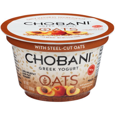 Chobani® Oats Peach Low-Fat Greek Yogurt