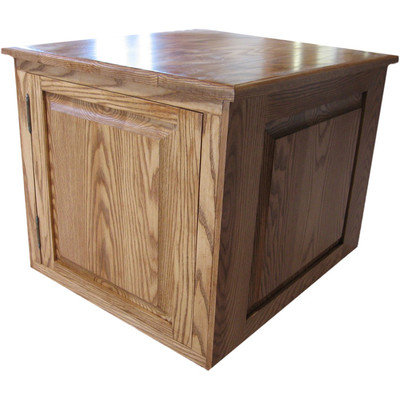 Classic Pet Beds Raised Panel Litter Box Concealment Cabinet Finish: Medium Walnut, Side Opening: Left