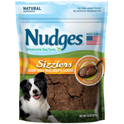 Nudges® Beef & Cheese Sizzlers Wholesome Dog Treats 18 oz. Bag