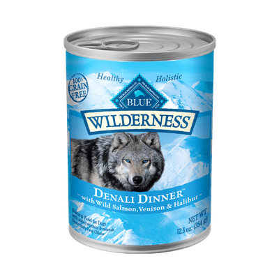 THE BLUE BUFFALO CO. BLUE™ Wilderness® Denali Dinner™ Wild Salmon, Venison & Halibut Dinner Grain-Free Wet Dog Food