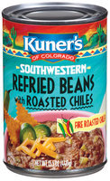 Kuner's Southwestern W/Roasted Chiles Refried Beans 15.5 Oz Can