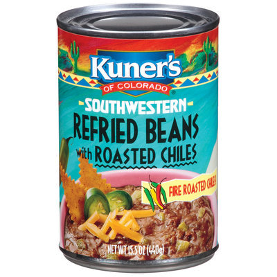 Kuner's Southwestern W/Roasted Chiles Refried Beans 15.5 Oz Can