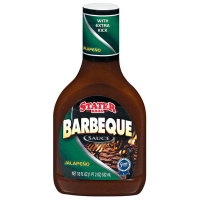 Stater Bros. Jalapeno Barbeque Sauce 18 Fl Oz Plastic Bottle