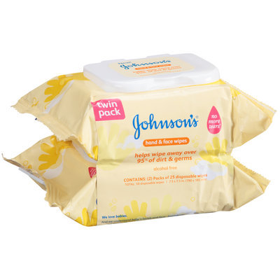 Johnson's® Hand & Face Wipes