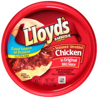 Lloyd's® Barbeque Company Seasoned Shredded Chicken in Original BBQ Sauce 4 oz. Tub