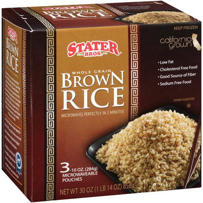 Stater Bros.® Whole Grain Brown Rice 3-10 oz. Pouches