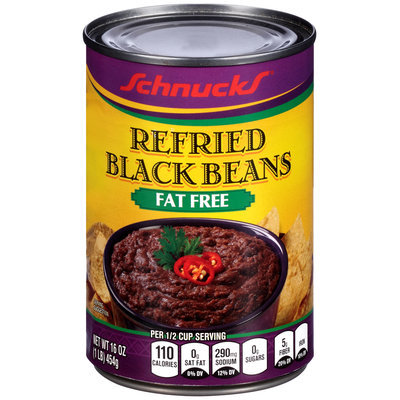 Schnucks® Fat Free Refried Black Beans 16 oz. Can