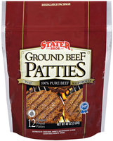Stater Bros. Ground Beef Patties 48 Oz Bag