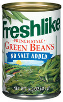 Freshlike French Style No Salt Added Green Beans 15 Oz Can