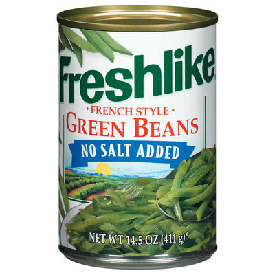 Freshlike French Style No Salt Added Green Beans 15 Oz Can