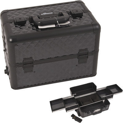 Sunrise E3301DMAB All Black Diamond Pro Makeup Case
