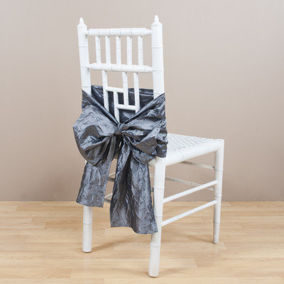 Eziba Crushed Chair Tie Color: Pewter
