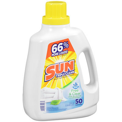 Sun® Free & Clear Laundry Detergent 50 Loads 75 fl. oz. Plastic Jug