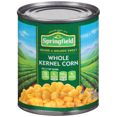 Springfield® Golden Sweet Whole Kernel Corn 8.5 oz. Can