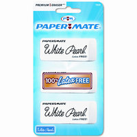 Sanford Paper Mate PAP70624 White Pearl Eraser, Three Per Pack