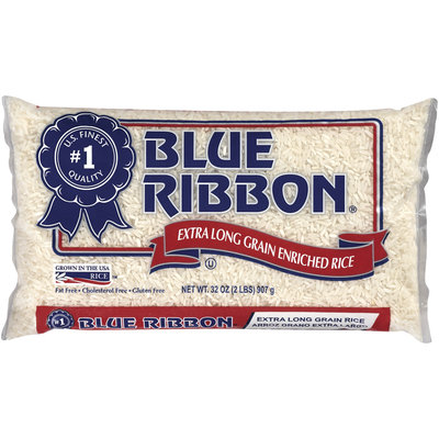 Blue Ribbon Extra Long Grain Enriched Rice 32 Oz Bag