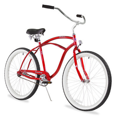 Firmstrong Men's Urban Man Classic Beach Cruiser Bike Color: Red