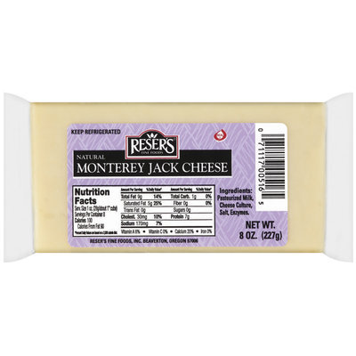Reser's Fine Foods Natural Monterey Jack Cheese 8 Oz Brick