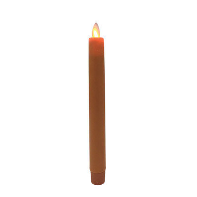 Boston Warehouse 23909 Mystique 8 in. Harvest Orange Flameless Taper Candle