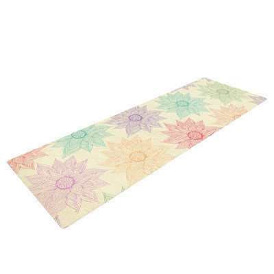 Kess Inhouse Spring Florals by Pom Graphic Design Rainbow Yoga Mat