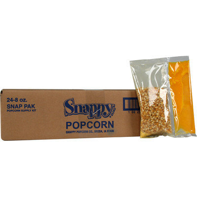 Snappy Popcorn 8 oz Snap Paks Popcorn Kernels (Set of 24)