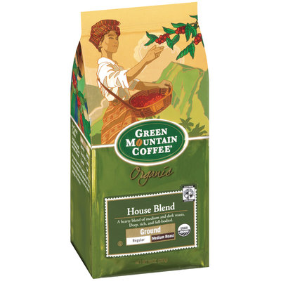 Green Mountain Coffee Roasters House Blend Ground Organic Coffee 10 Oz Stand Up Bag