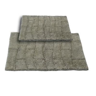 Textile Decor Castle 2 Piece 100% Cotton New Tile Spray Latex Bath Rug Set, 30 H X 20 W and 40 H X 24 W