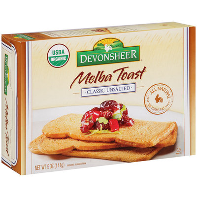 Devonsheer® Melba Toast Classic Unsalted 5 oz. Box